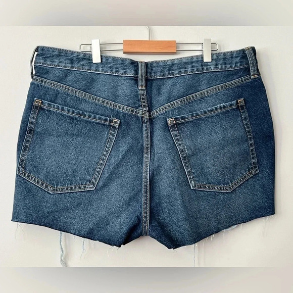 Old Navy Jean Shorts |  Embroidered High Rise OG Straight | Size 14 - Picture 3 of 8
